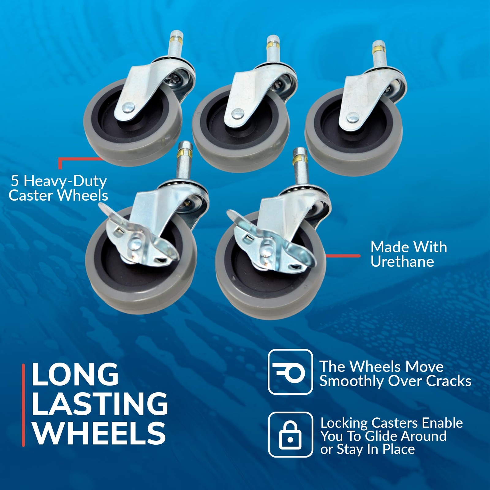 GRIT GUARD Bucket Dolly with Wheels – Rolling Detailing Wash Bucket with 5 Wh…