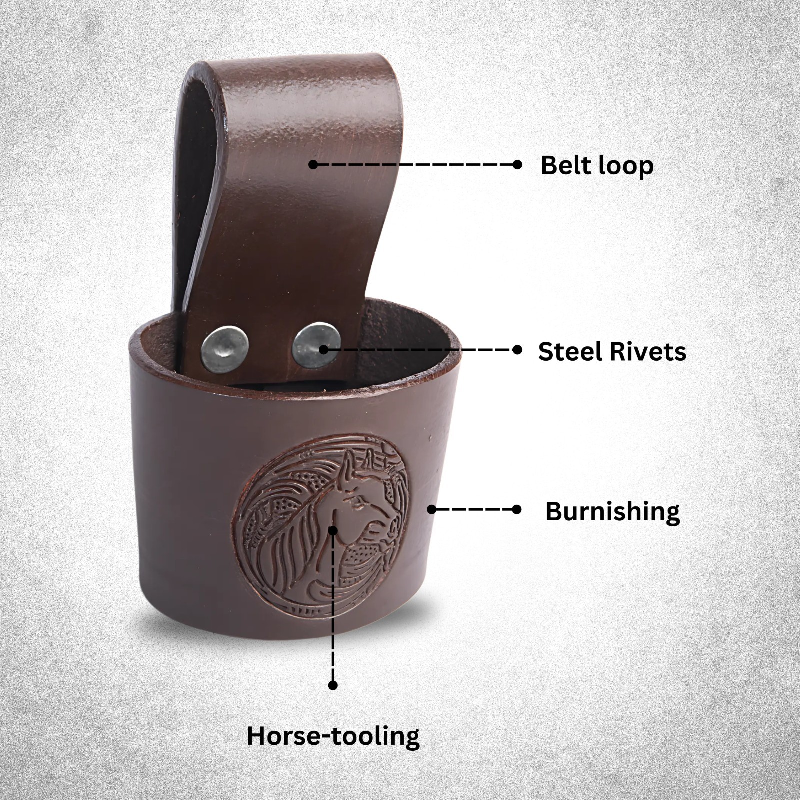 N! Axe Carrier with Belt Loop Thick Leather Cover for Hunting Camping and Hiking
