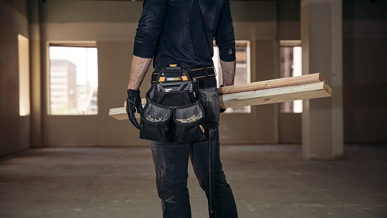 ClipTech Framer Pouch Heavy-Duty Tool Organizer 10 Pockets Reinforced Kickstand