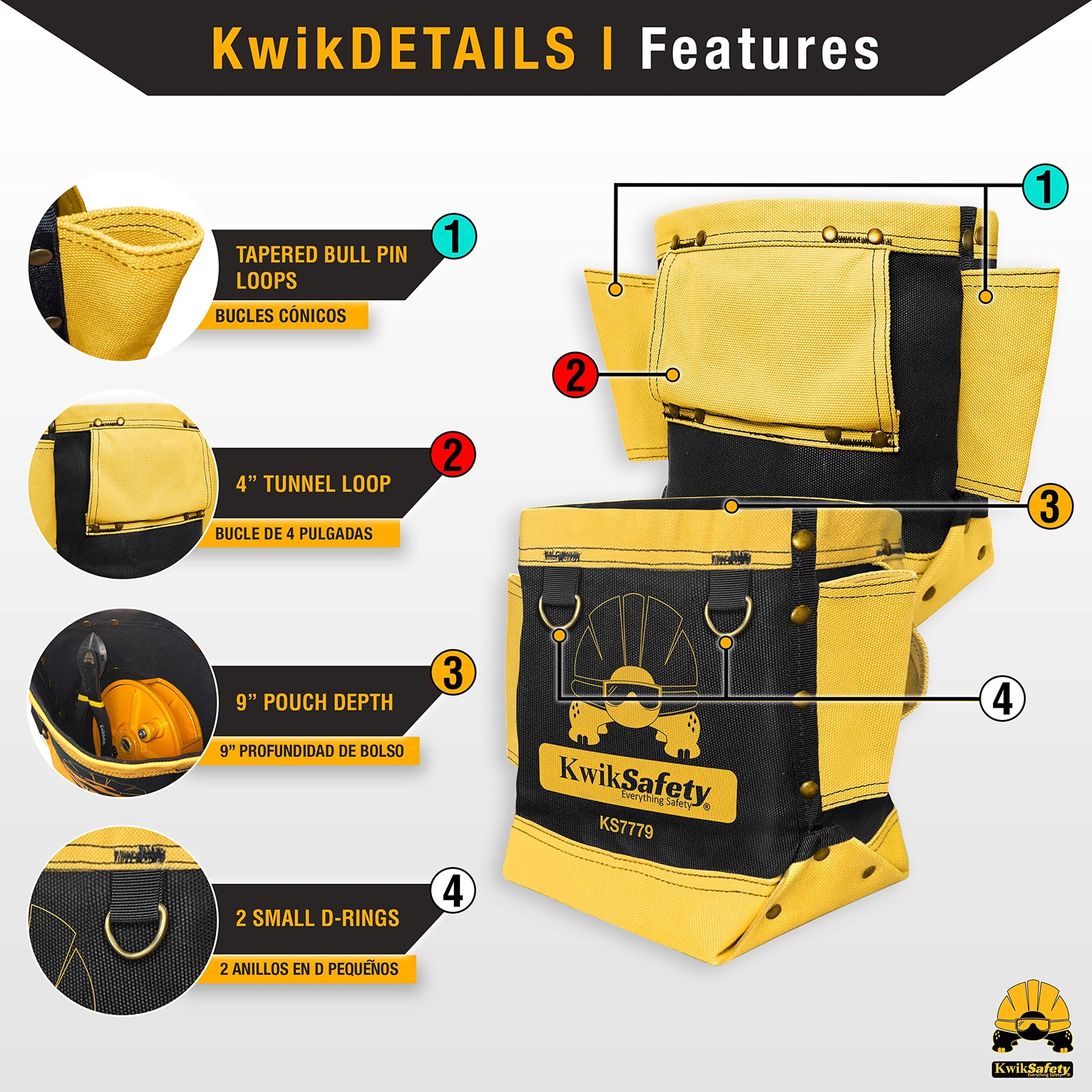 – Nc – Bag Heavy-Duty Reinforced Stitching Multi-Use Ironworker
