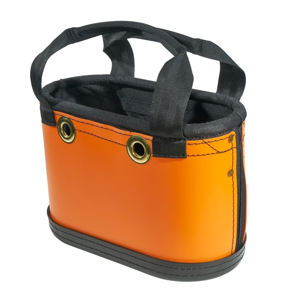 Klein Tools Hard Body Oval Bucket With Knife Sheath 14 Pockets Orange Black