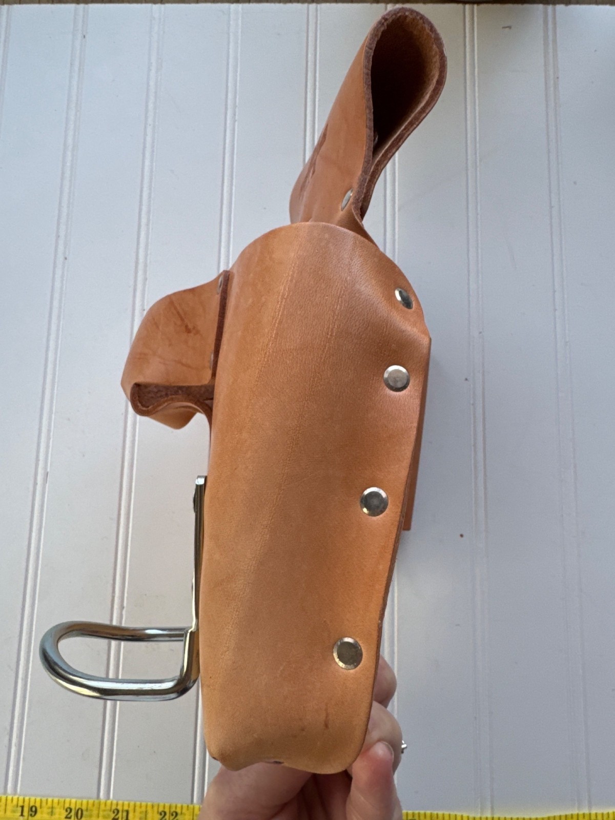 Marshalltown Leather Drywall Pouch Tan 8×9.5 Inches Heavy-Duty Rivets Durable