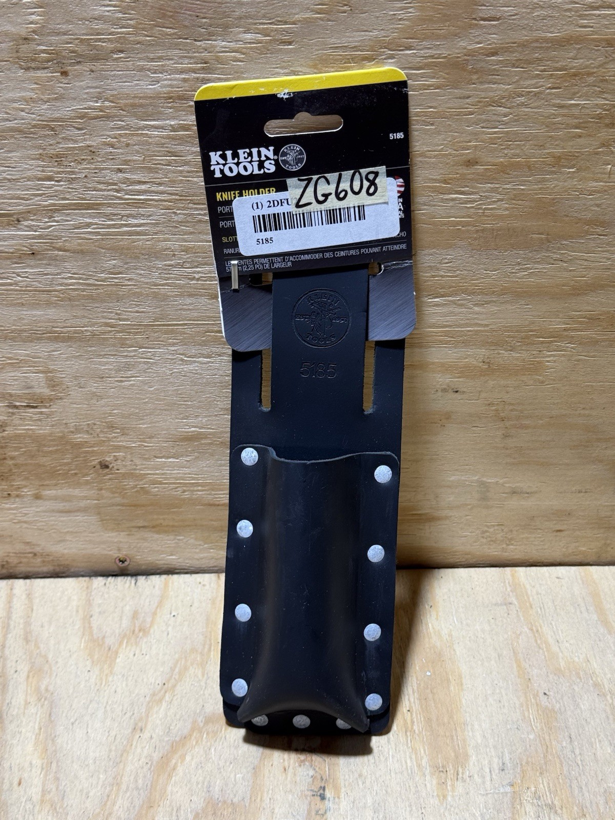 Klein Tools 5185 Leather Utility Knife Holder Pouch Fits 2.5 Inch Belts Black