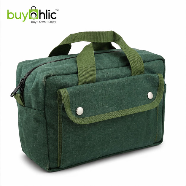 Canvas Military Duffle Bag Water-Resistant Double Zipper Heavy Duty-USA STOCK