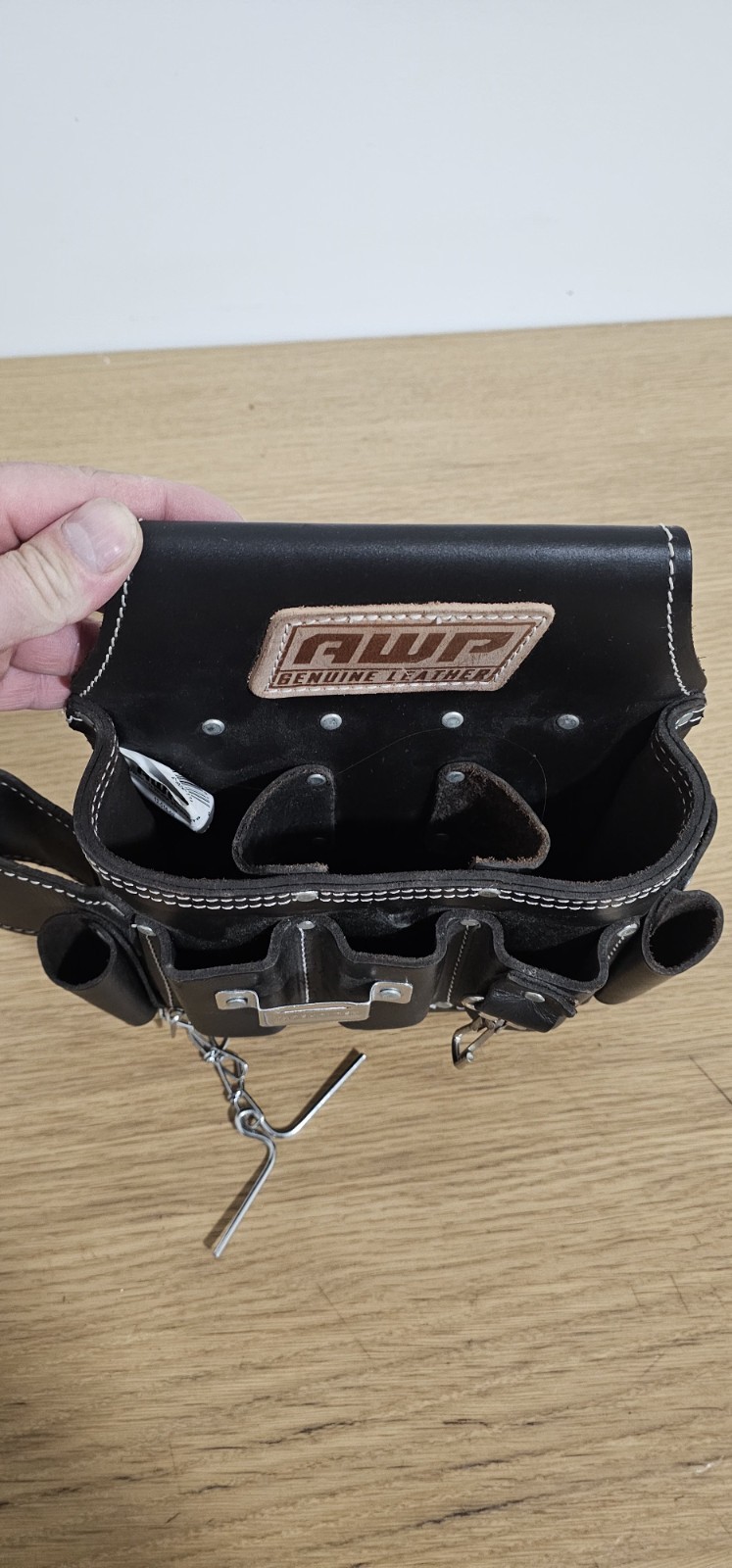 AWP Tool Pouch, Electrician Premium, Professional 1 Pack, Brown