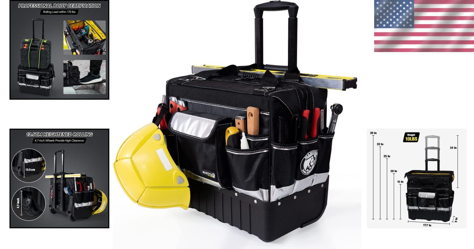 Durable 18» Tool Bag with Large Wheels – Waterproof for Ultimate Protection