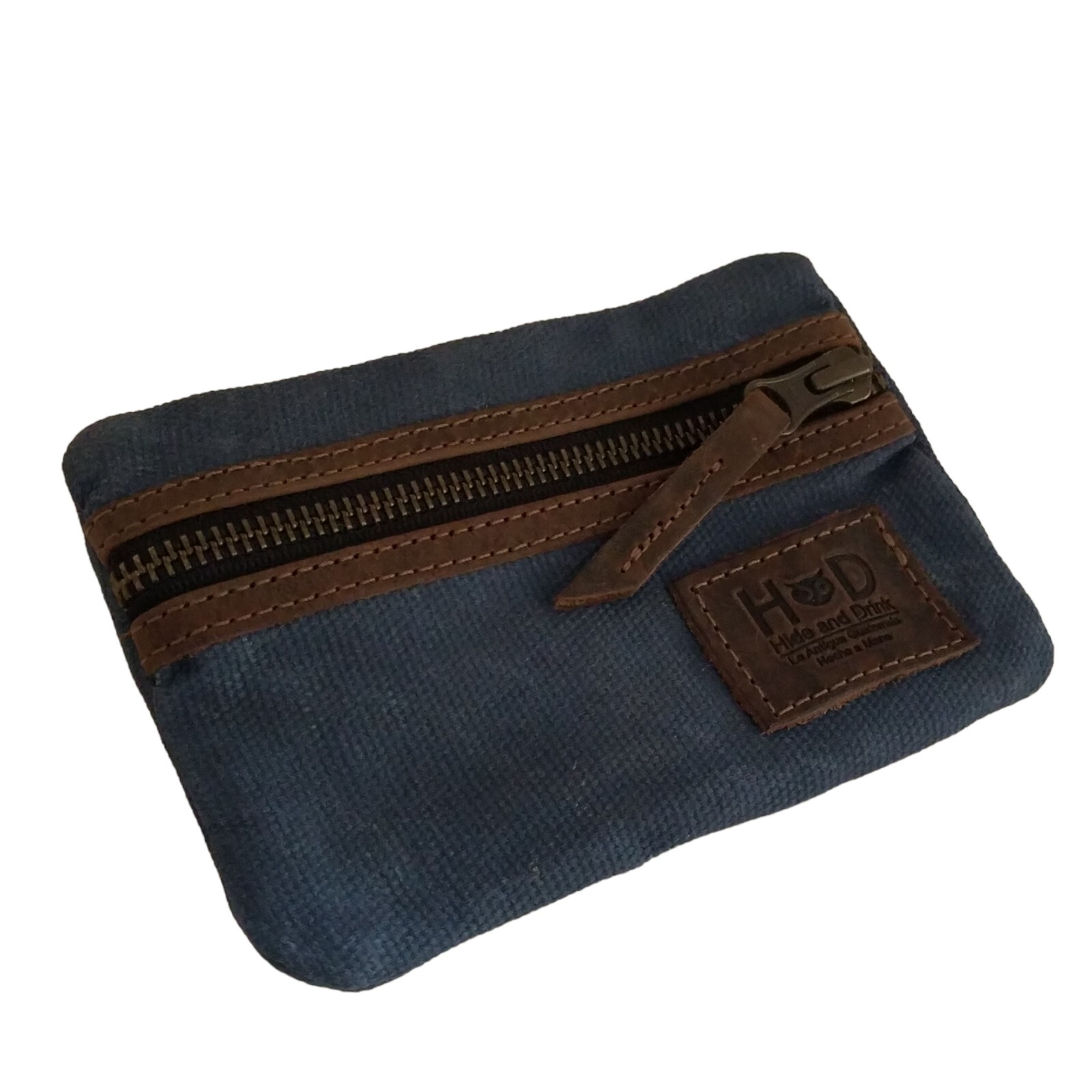Hide & Drink Multi-Tool Pocket Pouch with Zipper Compartment Waxed Canvas Blue