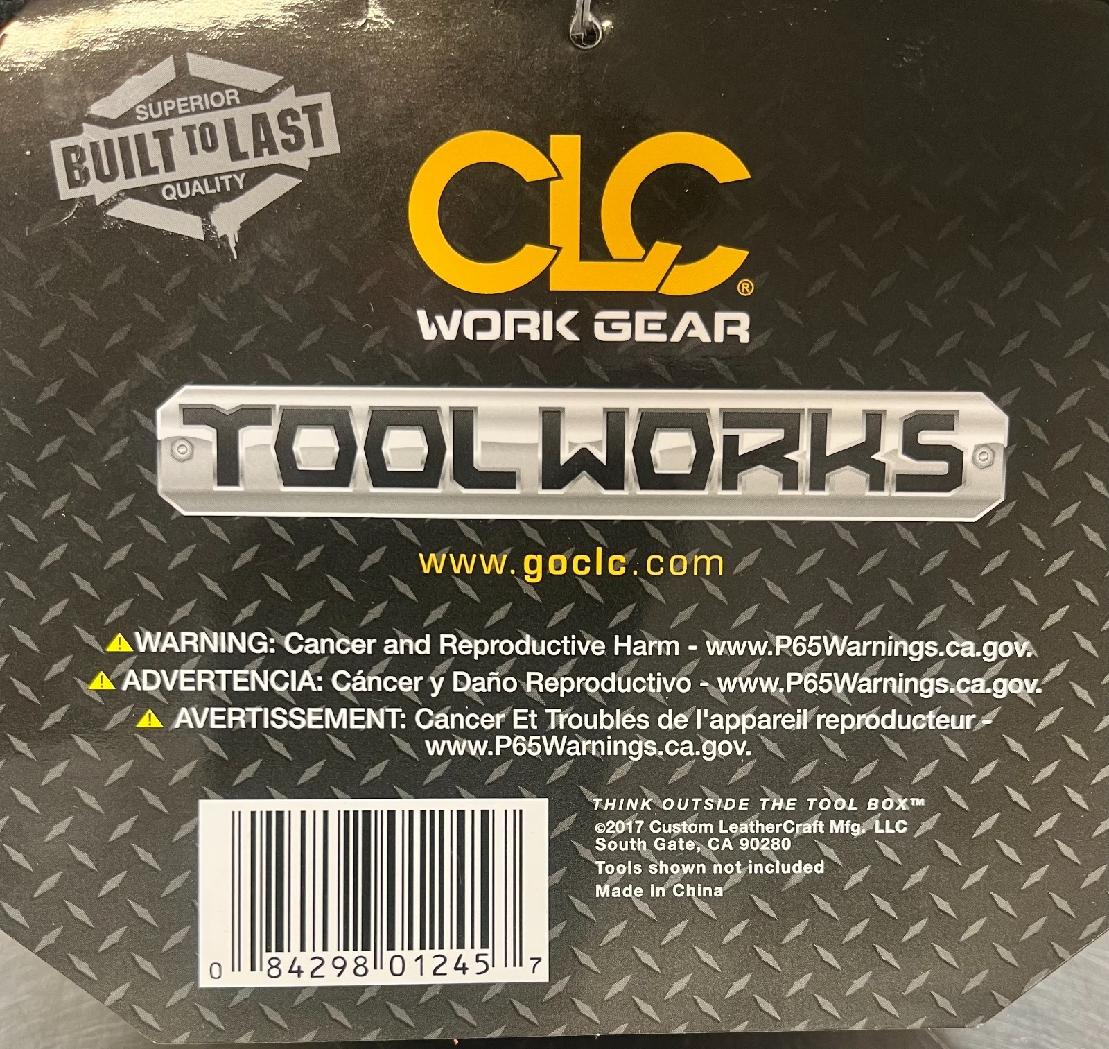 Clc Work Gear 1245 Tool Pouch, Tool Belt, Black, Polyester, 5 Pockets