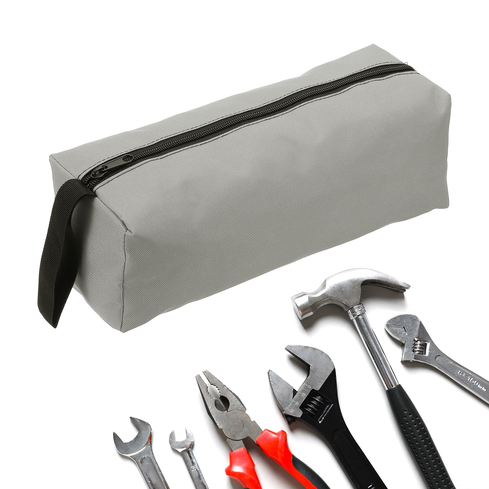 Multiper utility bag for zipper 30x10x10 cm grey
