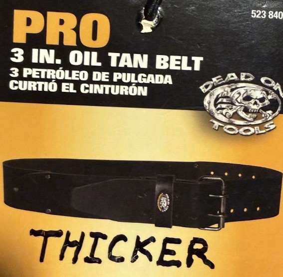 Dead On Tools 2 of 3” in Oil Tan Leather Thicker Tool Belt THROW OFFER