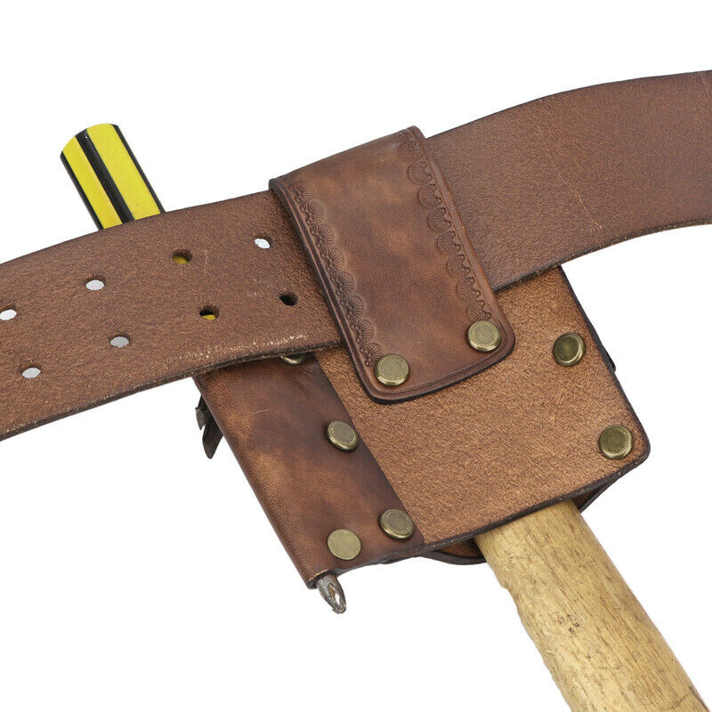 Tourbon Leather 3-in-1 Tools Belt Pouch Hammer Holster Tape Measure EDC Holder