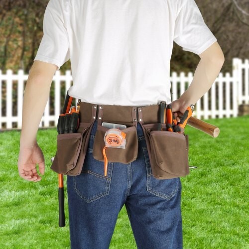 3Pk VEVOR Tool Belt 13 Pockets Adjusts from 29Inches-54Inches Faux Sede Leather
