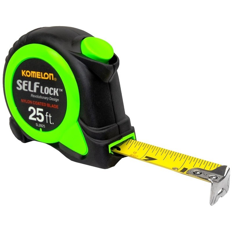 Automatic Locking Measurement Tape High Carbon Steel Impact Resistant ABS Case