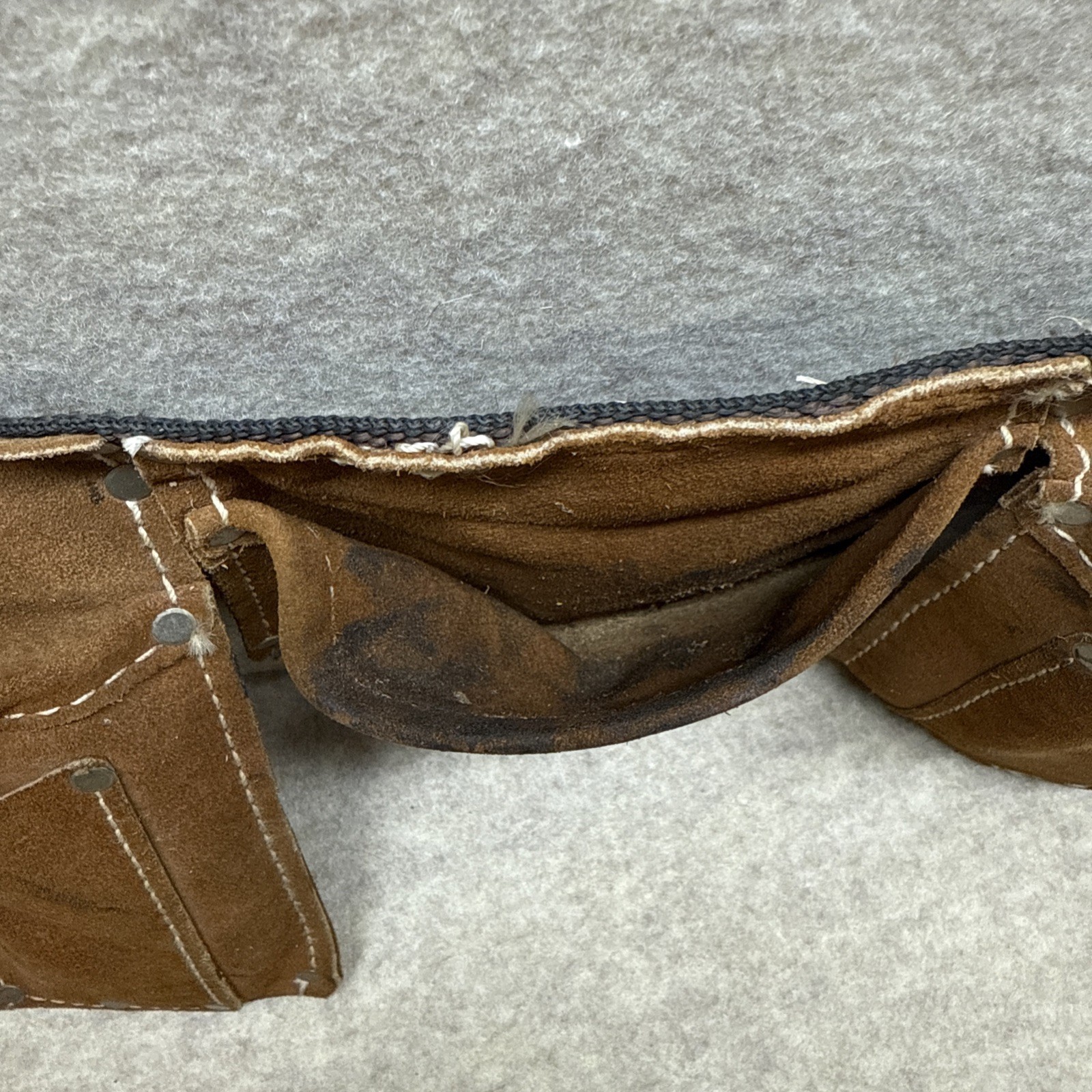 NICHOLAS Work Gear Suede Cowhide No. 497 Tool Pouch Belt Adjustable USA Made