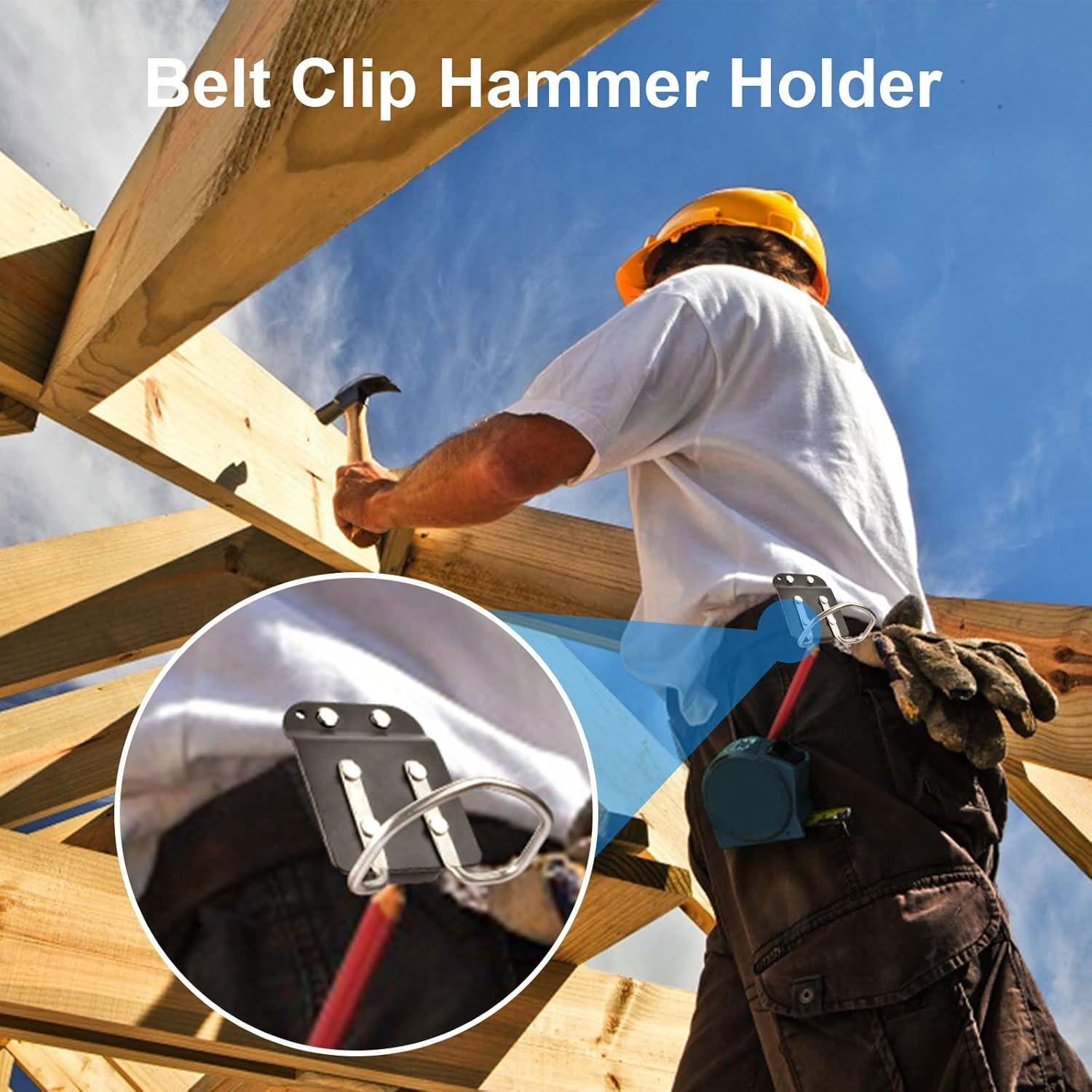 b Hammer Loop for 2″ Belt, Hammer Holder Belt Clip, Hammer Holster Clip on Rock