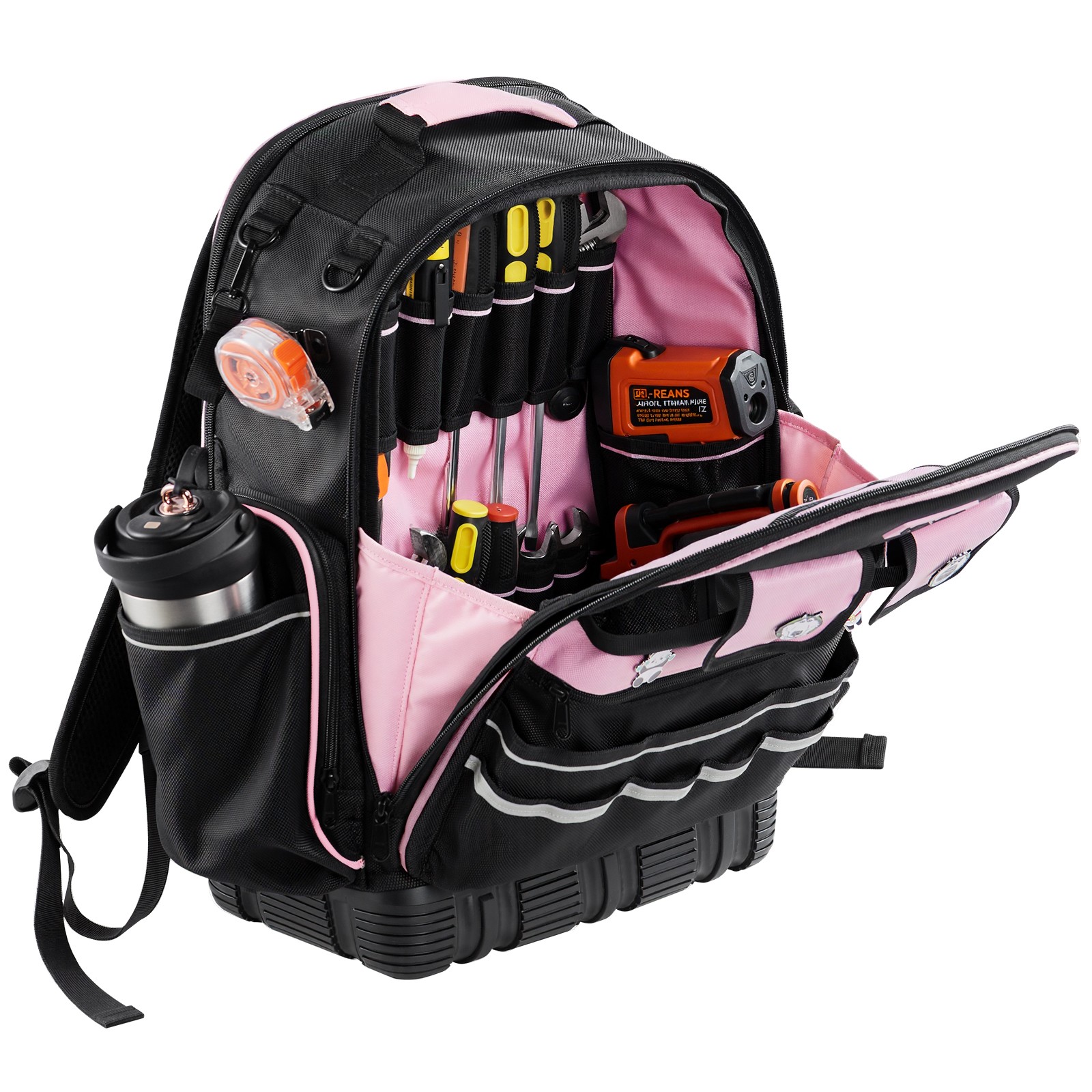VEVOR Tool Backpack 56 Pockets Tear-resistant Jobsite Backpack for Electrician
