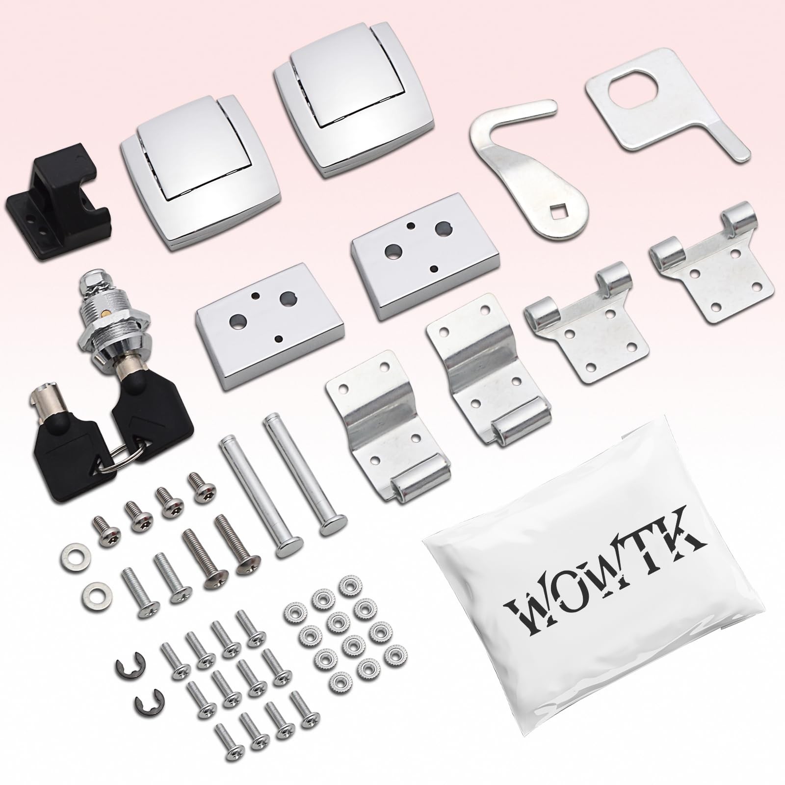Tour Luggage Pack Luggage Trunk Latches Lock keys Kit for 1988-2013 Harley To…