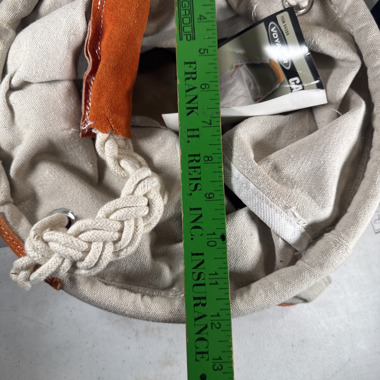 Voyager Round Canvas Bag NEW 4 Pockets Leather Reinforced HeavyWork Beach