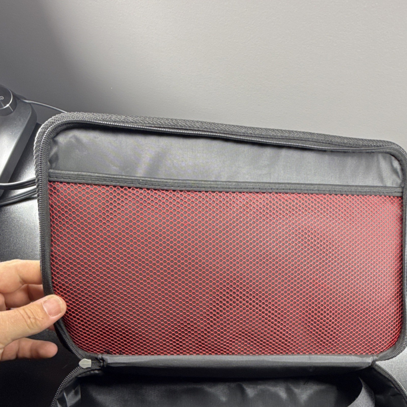 Milwaukee M12 FUEL Tool Bag Red Black with Handle Zipper Mesh Pocket
