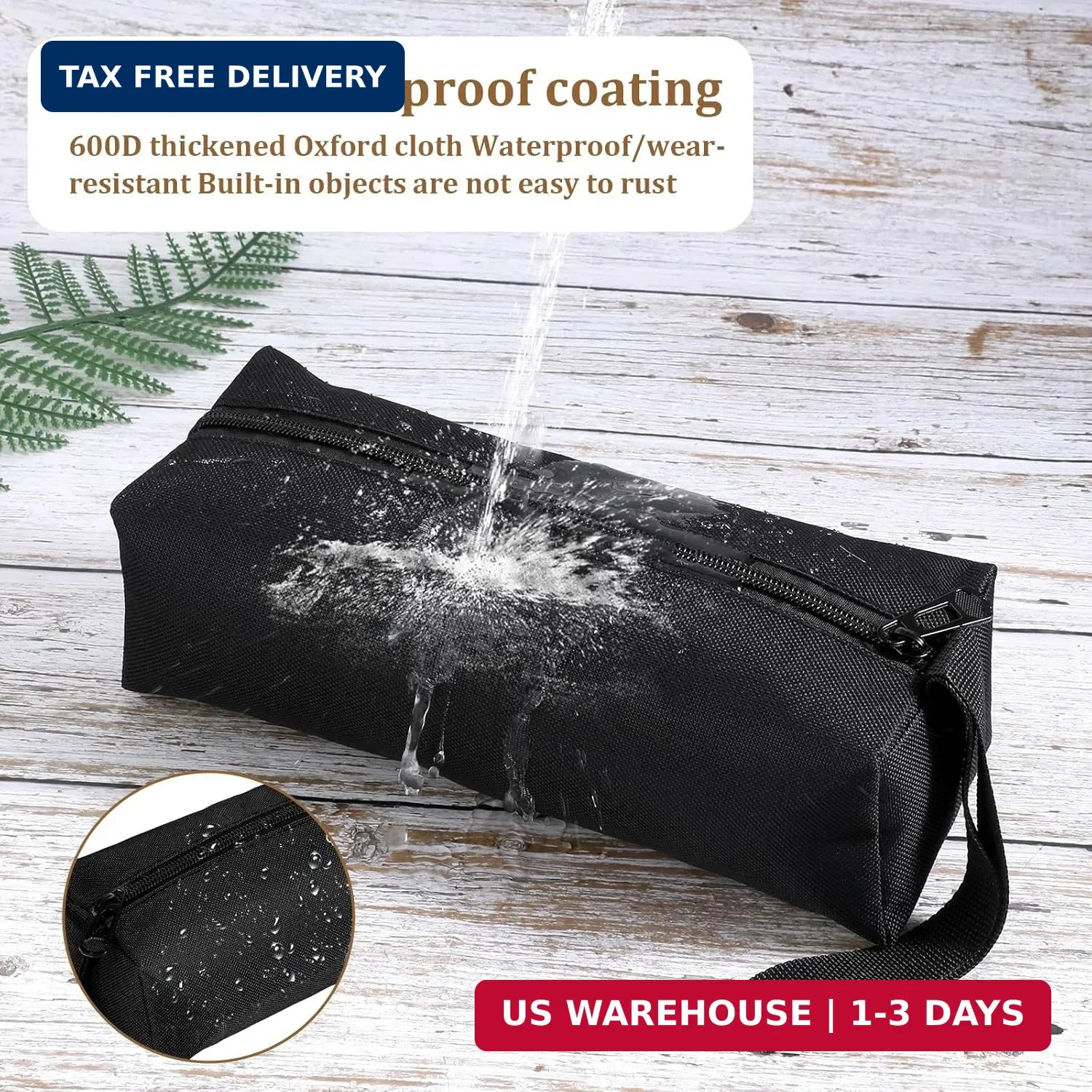 2 Pack Canvas Tool Pouch with Zipper, Tool Pouch Bag, Multi-Purpose Small Zipper