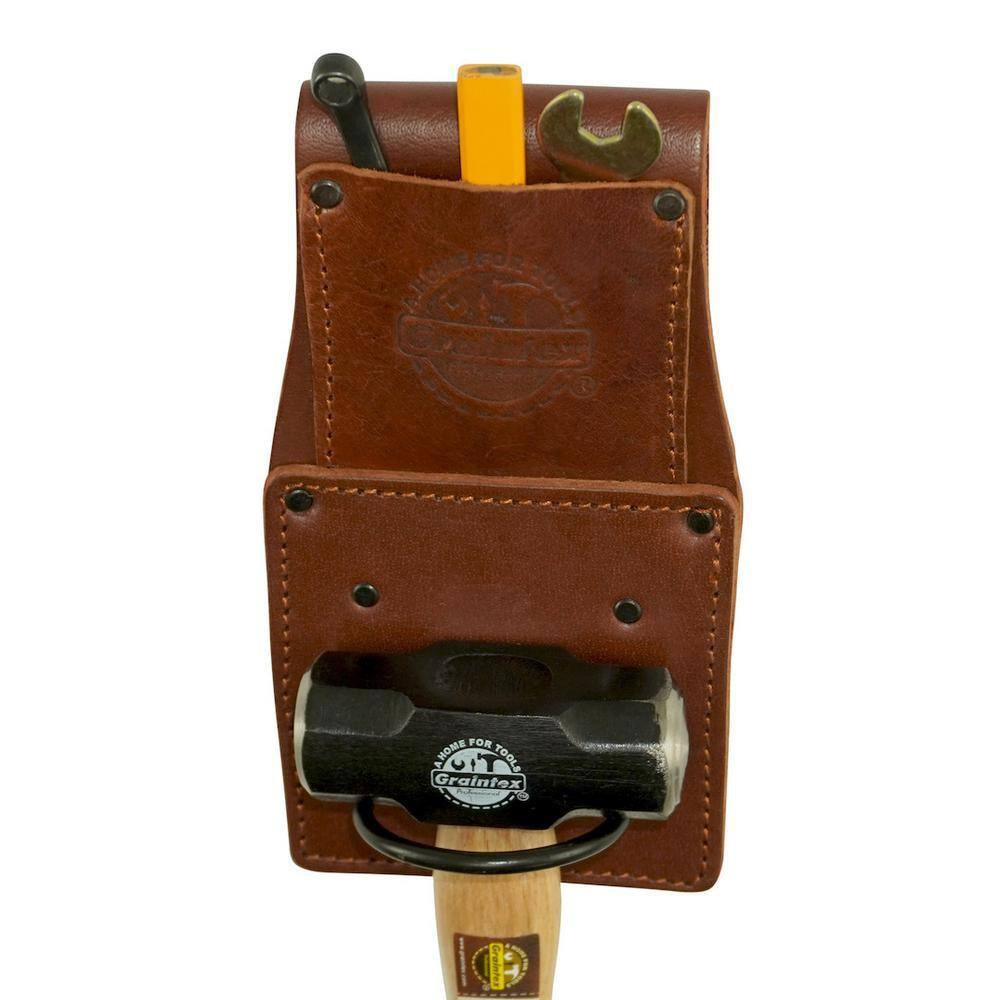 2 In. Ambassador Series Top Grain Brown Leather Hammer Holder