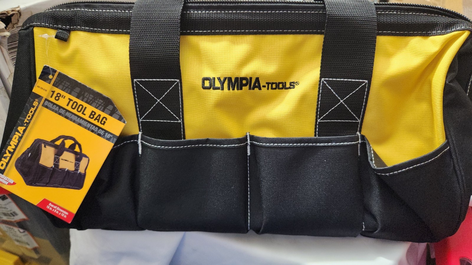 Olympia-Tools 18″ Tool Bag 600 Denier , Water Resistant, 18x9x10, 14 Pockets