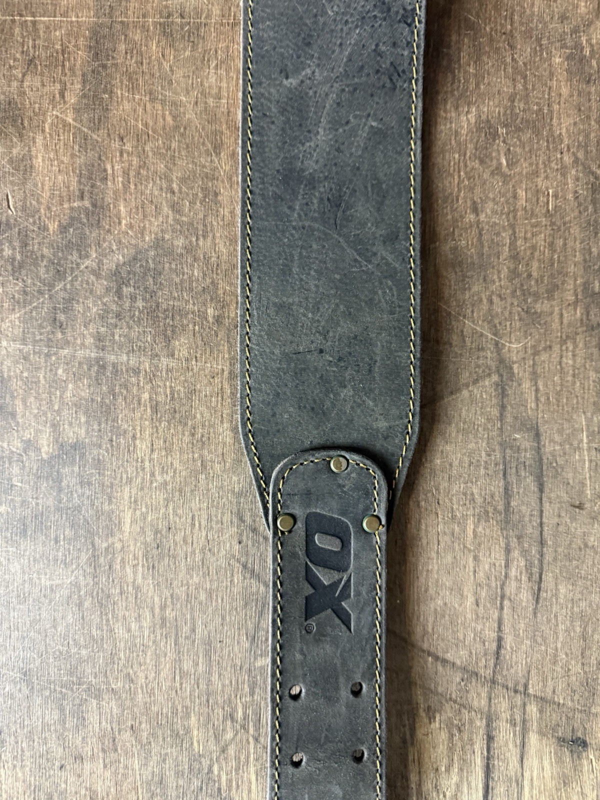 Ox Gray Leather Tool Belt 48″