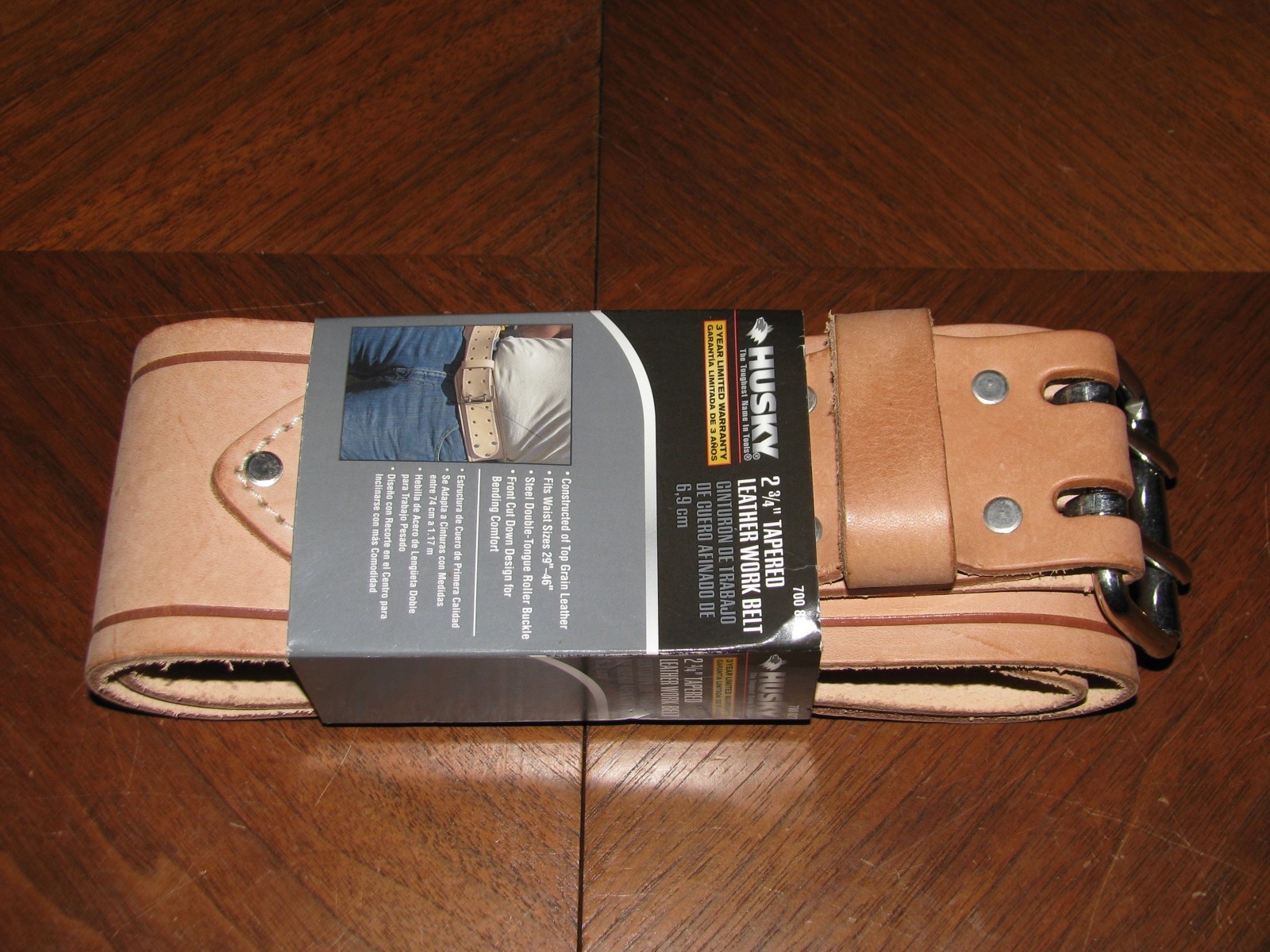 Husky 2 3/4 Tapered Leather Work Belt Waist Size 29″-46″ NEW