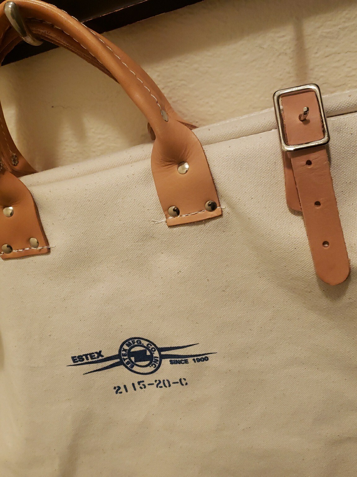 Estex Standard Heavy Canvas Tool Bags Large 2115-20-C Electrician Lineman Bag
