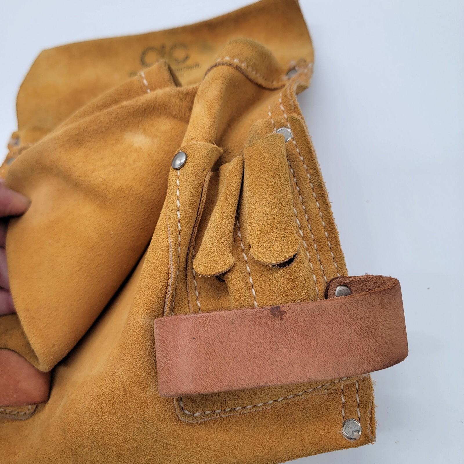 Vintage Custom Leather Craft No. 823X Work Gear Tool Pouch Belt Made In USA