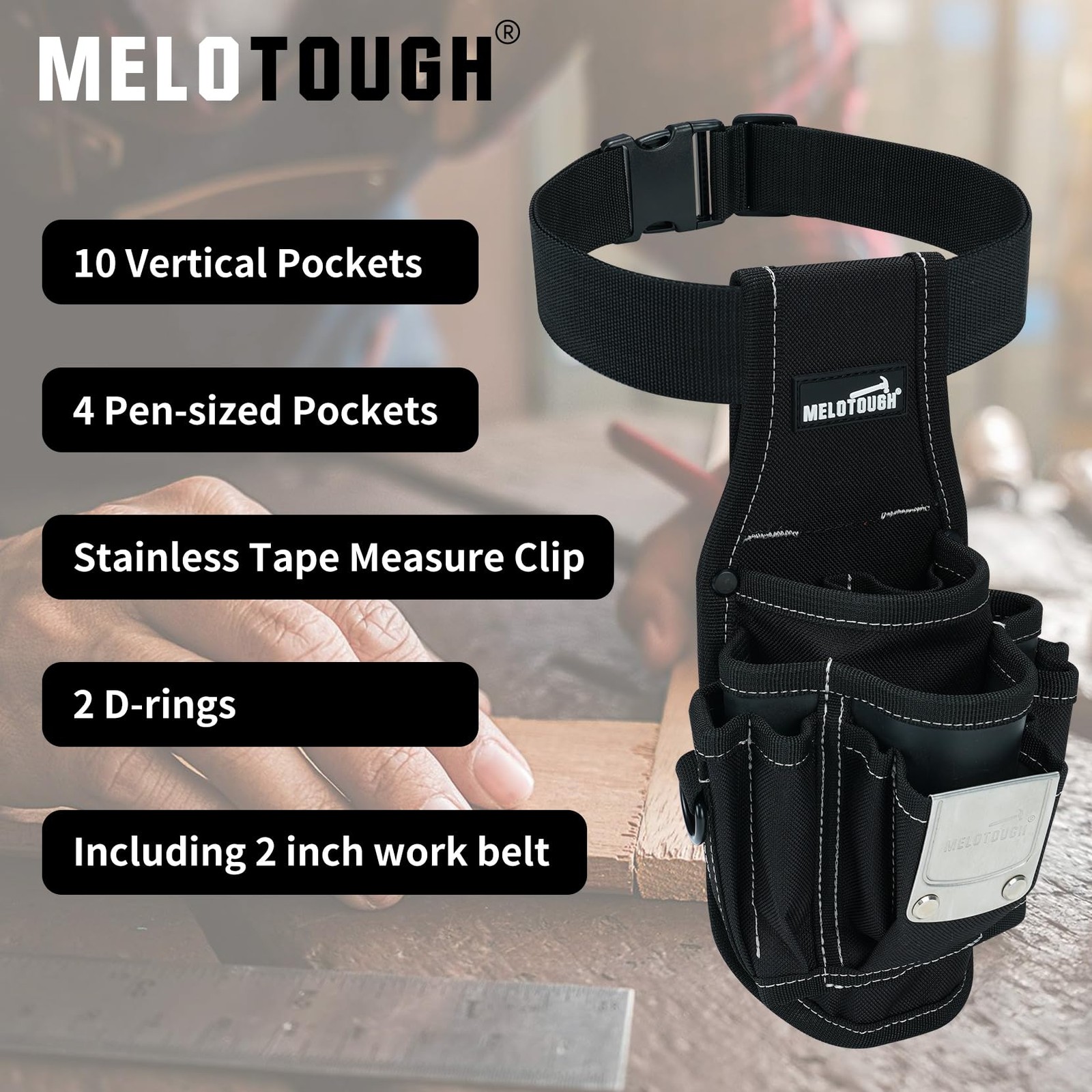 Small Tool Pouch Electrican Clip on Tool Pouch,Tool Belt Pouch with Belt Clip…