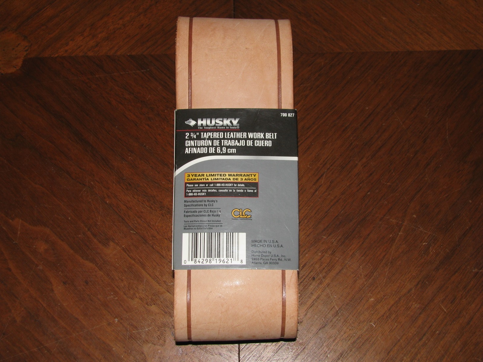 Husky 2 3/4 Tapered Leather Work Belt Waist Size 29″-46″ NEW