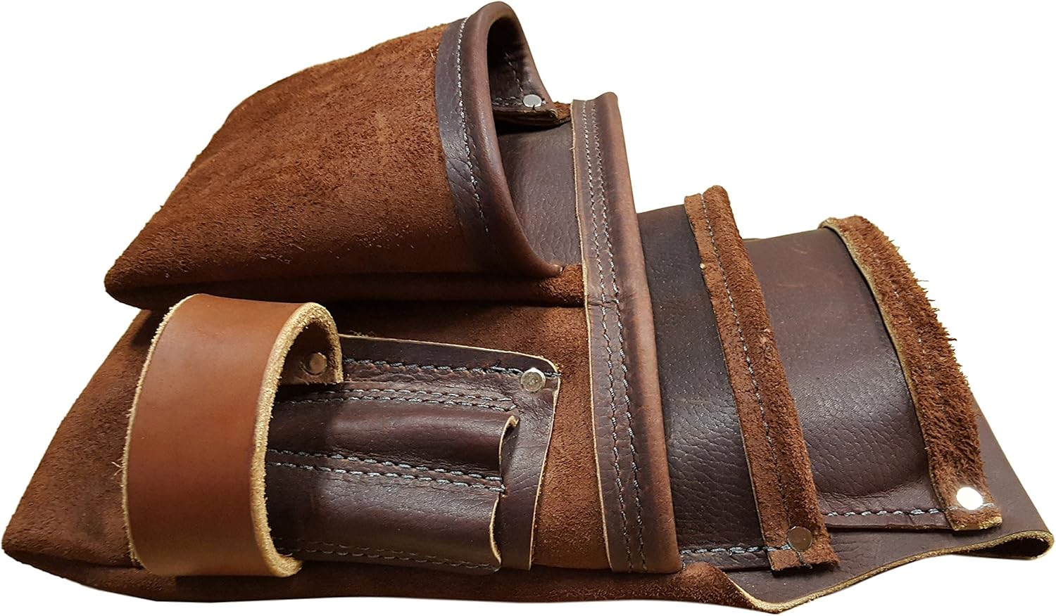 Heavy Duty Tool Pouch – All Leather – Reinforced Seams – Professional Grade