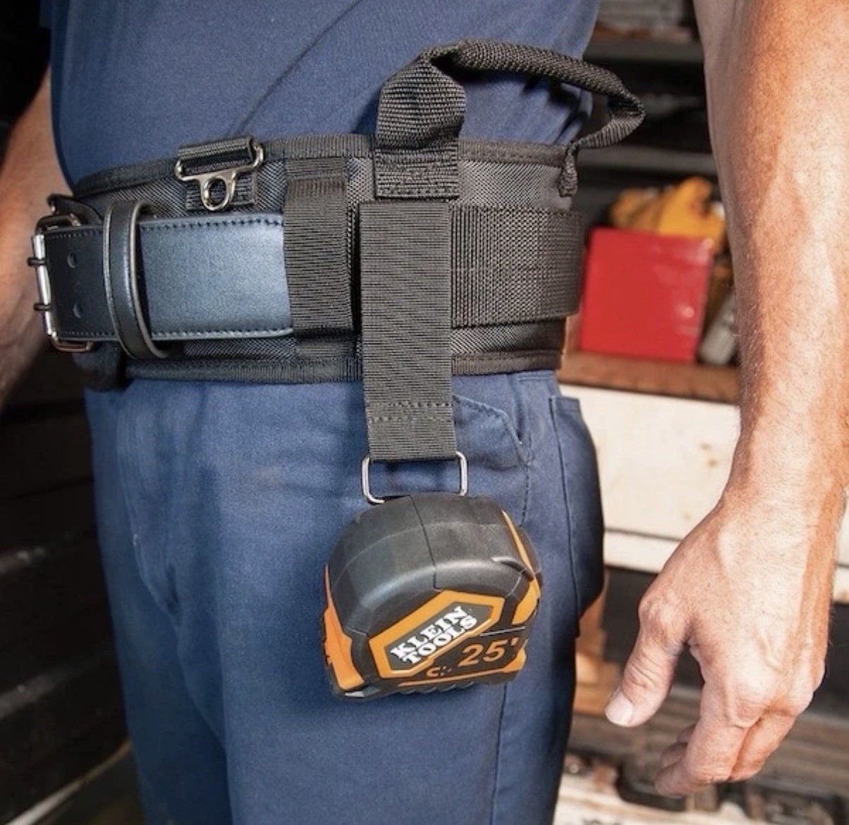Klein Tools 55919 Tradesman Pro Modular Tool Belt – Sz L – Waist 35”-39” Black