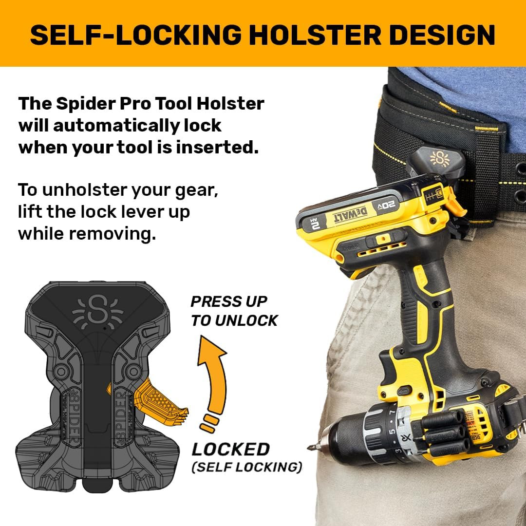 Tool Holster – Pro Tool Holster + One Tool Grip + One Driver Pin – Upgraded, Sel