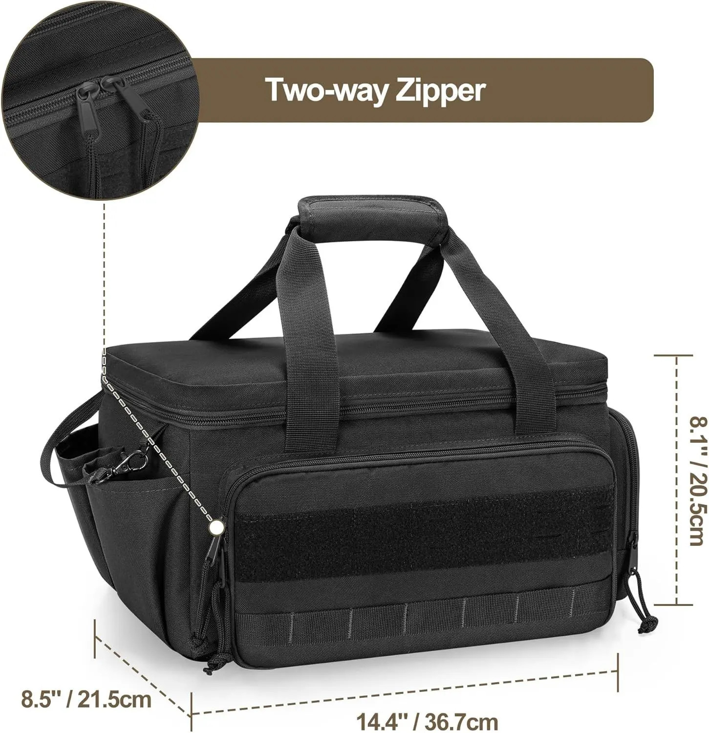 14 Inch Heavy Duty Tool Bag Portable Work Organizer Non Slip Base Storage