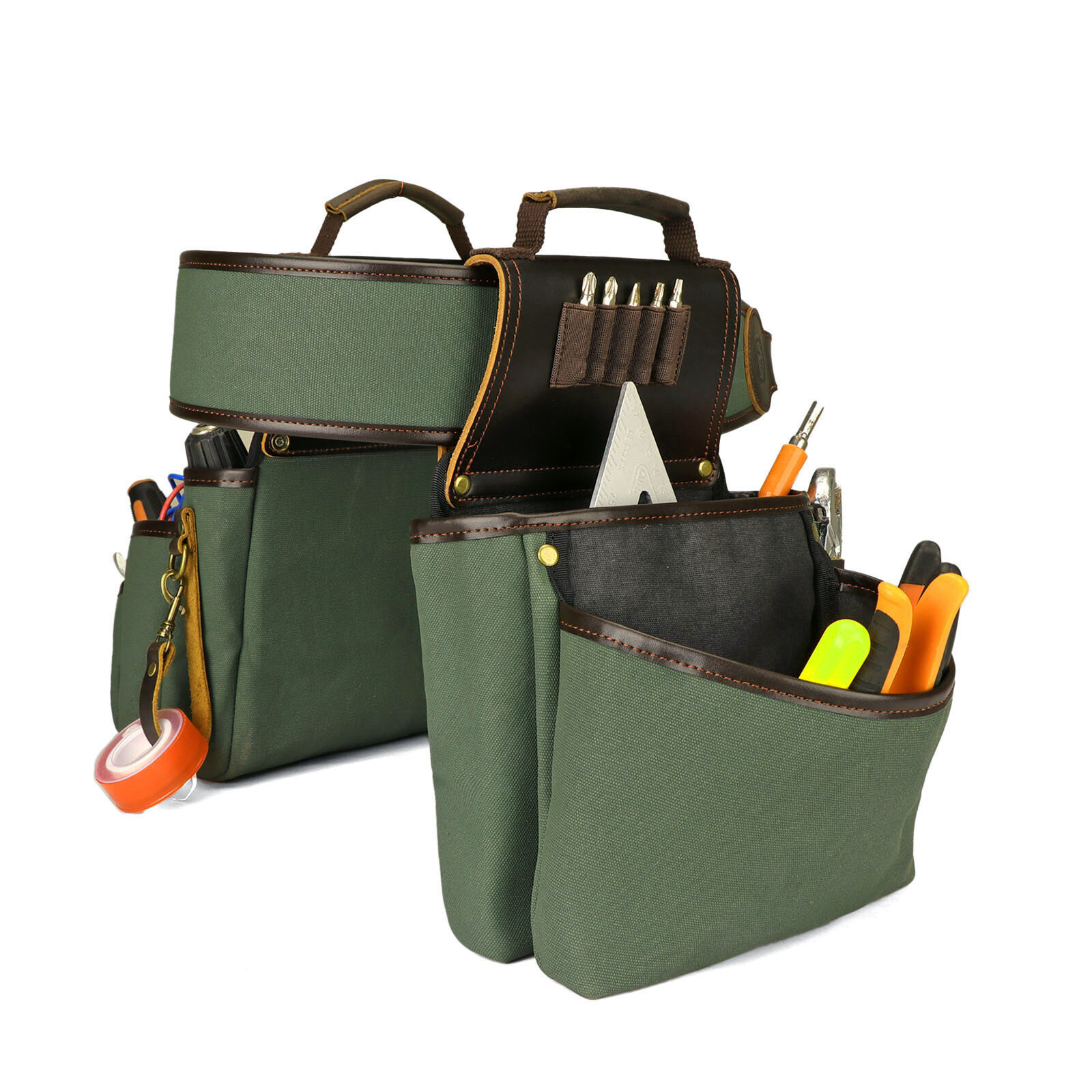 TOURBON Carpenter Workshop Electrician Tool Belt/Pouch/Bag/Holder Heavy Duty