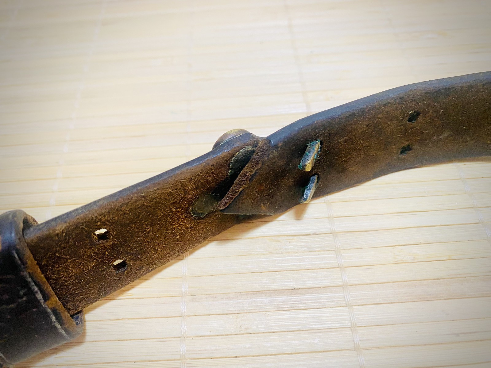 Vintage Antique Lifting Belt — Brass Buckle — Waist Large: 35-1/2” — 39-1/2”