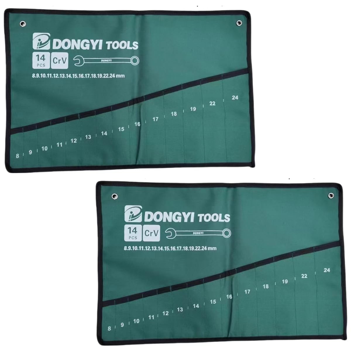 DraCra 2 Pack Wrench Roll 35 cm x 50 (13.77 inches x 19.68 inches), Green