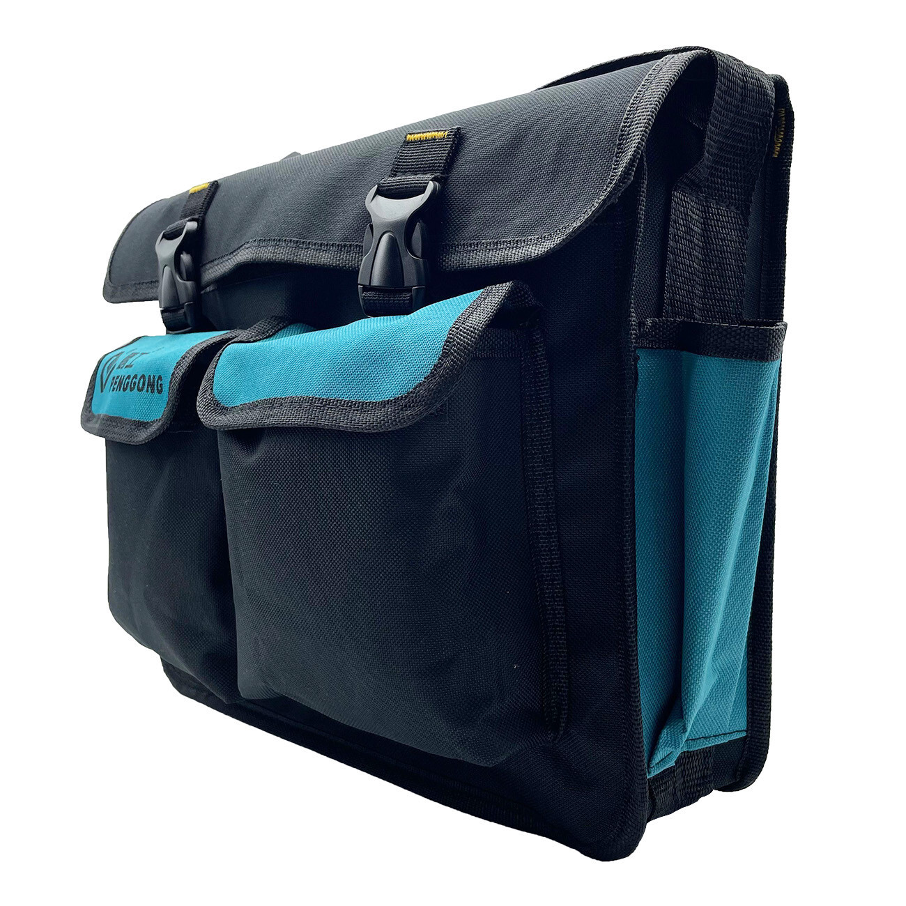 14″ Electrician Large Tool Bag Multi Pockets Storage Portable 13.78×3.5×11.22in