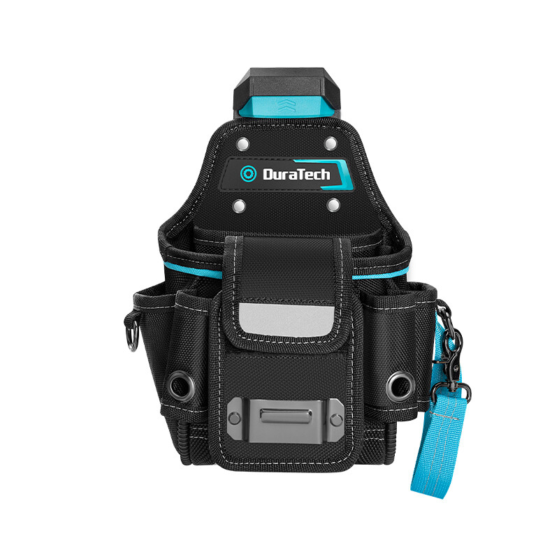 Small DuraTech Tool Pouch with Belt Clip Electrician Tool Pouch for Construction
