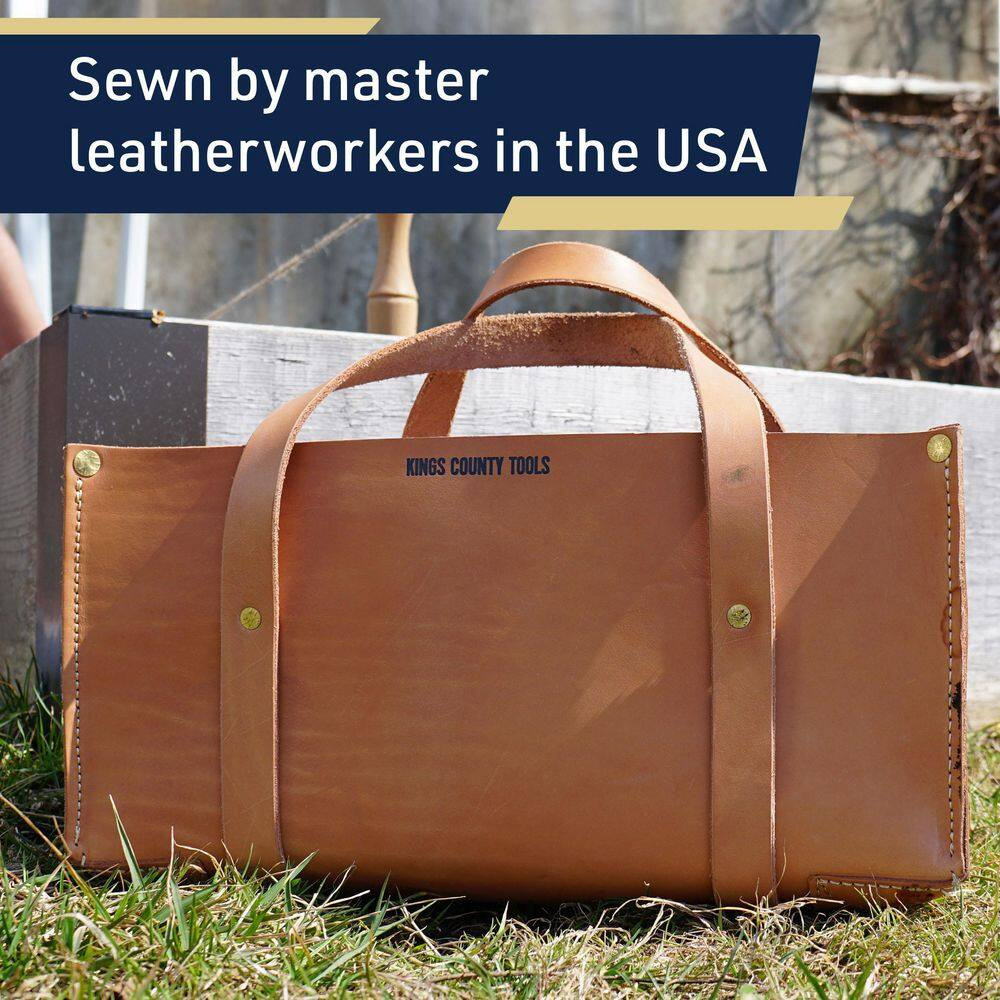 7 In. Buffalo Leather Tote Tool Bag