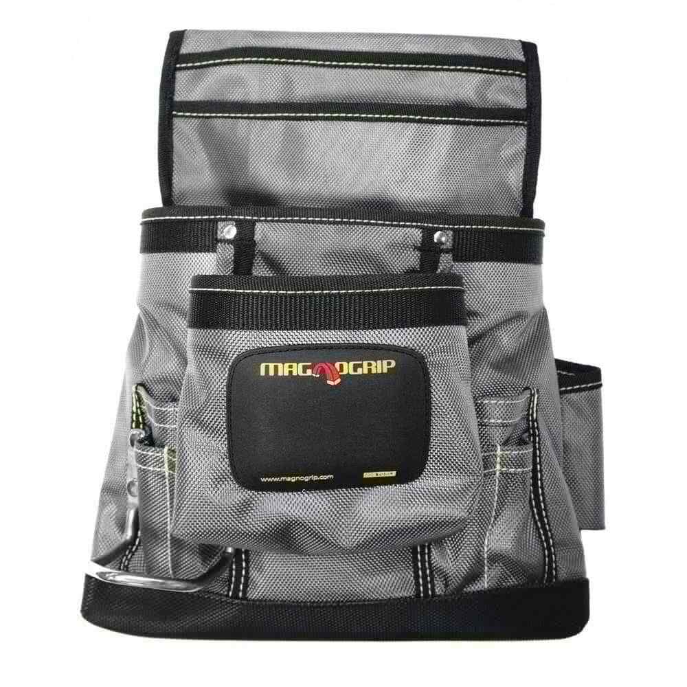 Magnetic Tool Pouch with Belt 11 in. 10-Pocket Platinum Store Organize Tools