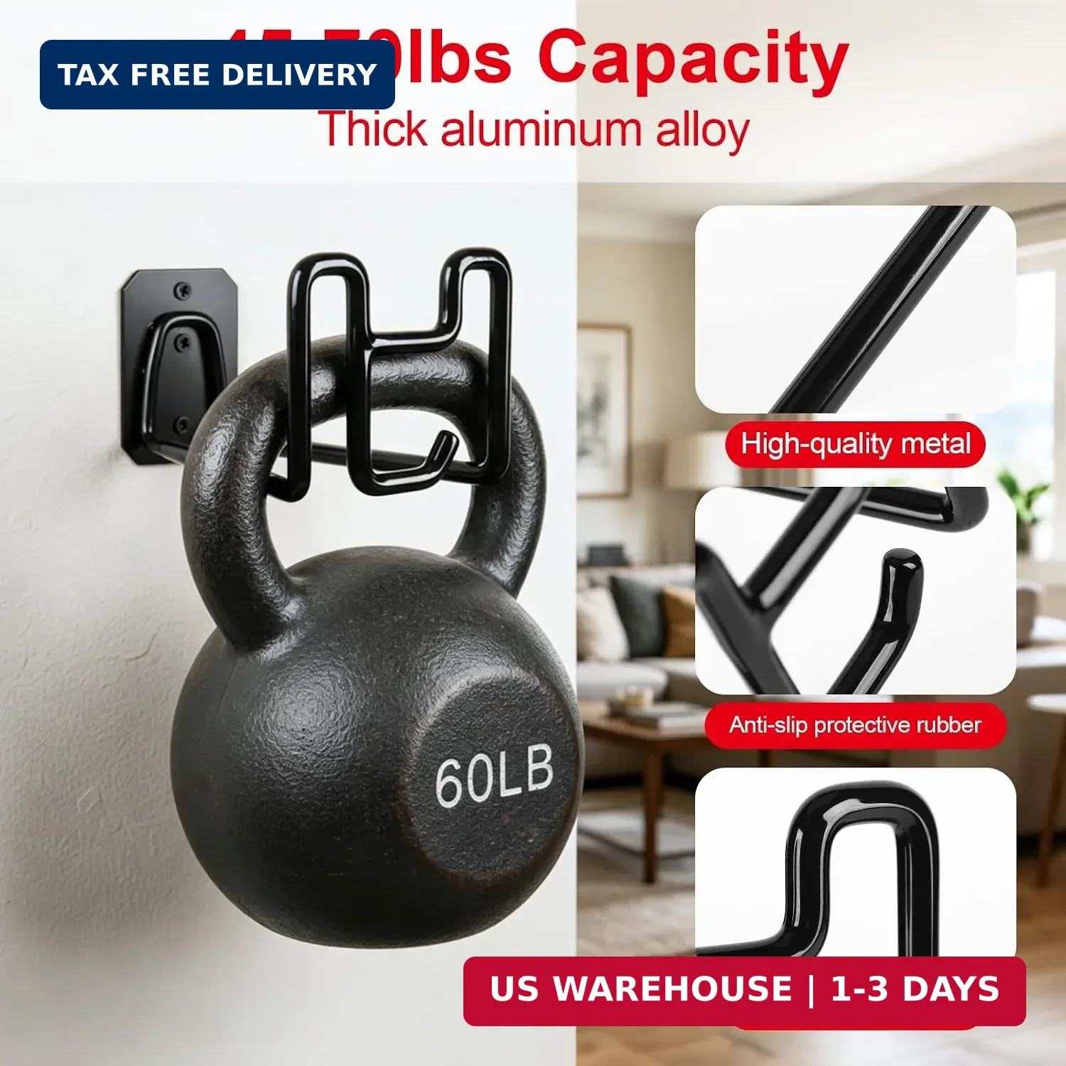 Holder for Pocket Hose, Heavy Duty Metal Wall Mount Hose Organizer, Durable Gard