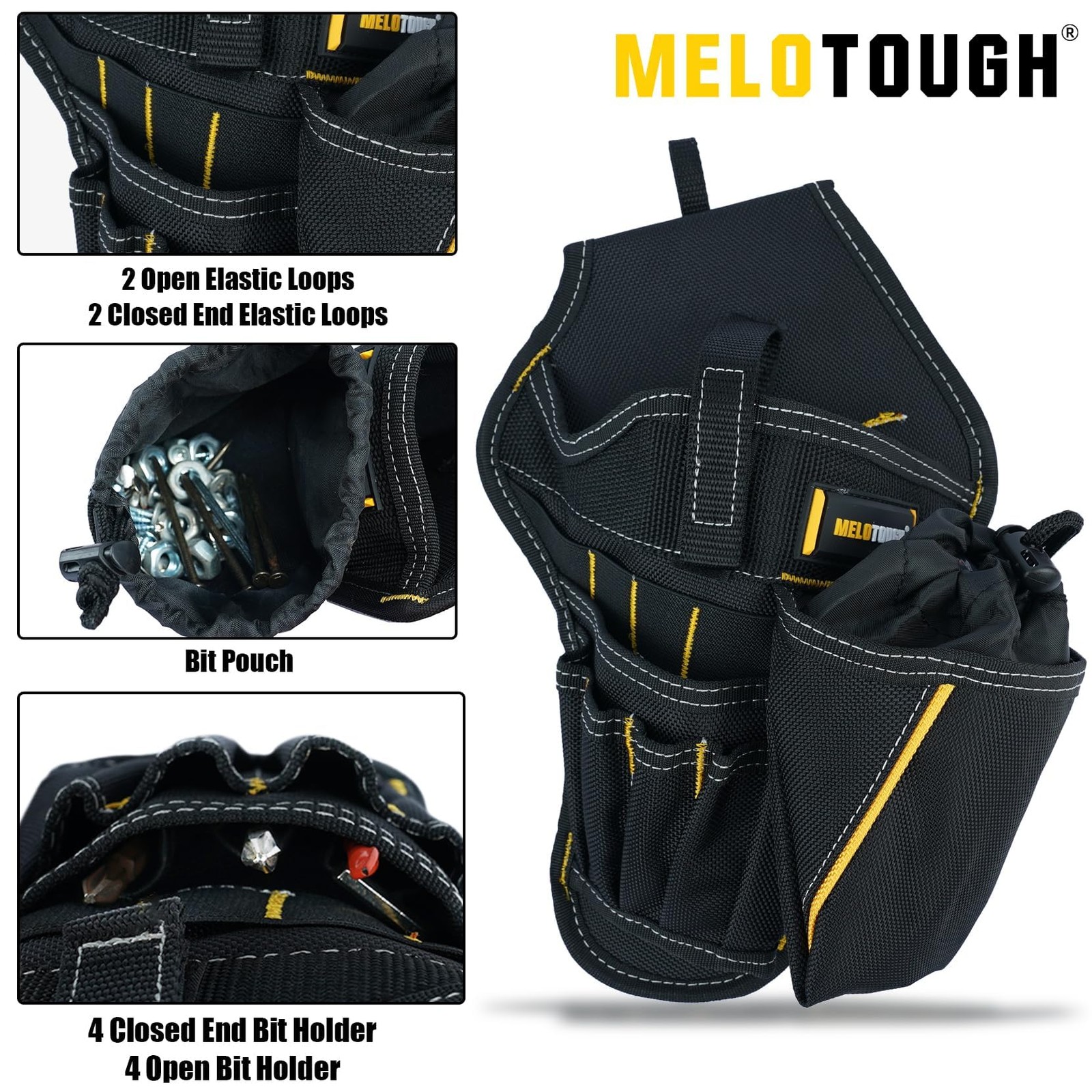 MELOTOUGH Impact Holster 3-in-1 Drill Holster Combo with Magnetic Wristband,T…