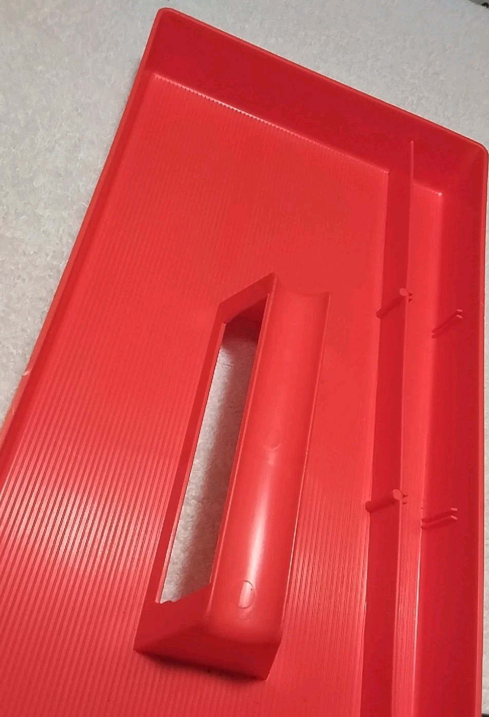 ORANGE PLASTIC UTILITY TOTE 18″×8-1/2″×2″ » HEAVY DUTY «