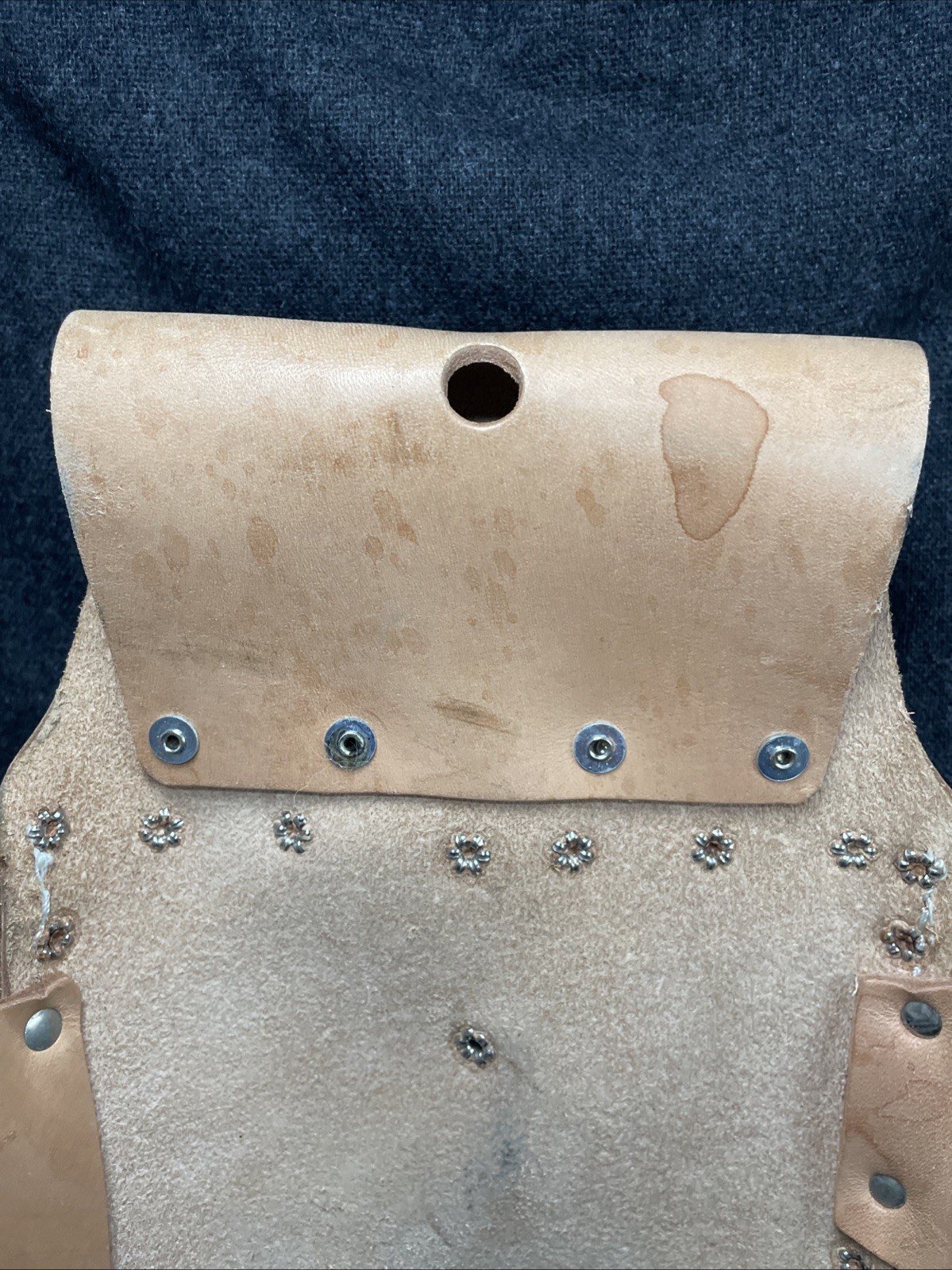 R & J Leathercraft 500 Genuine Leather Tool Pouch – 6 Pockets – Made in USA