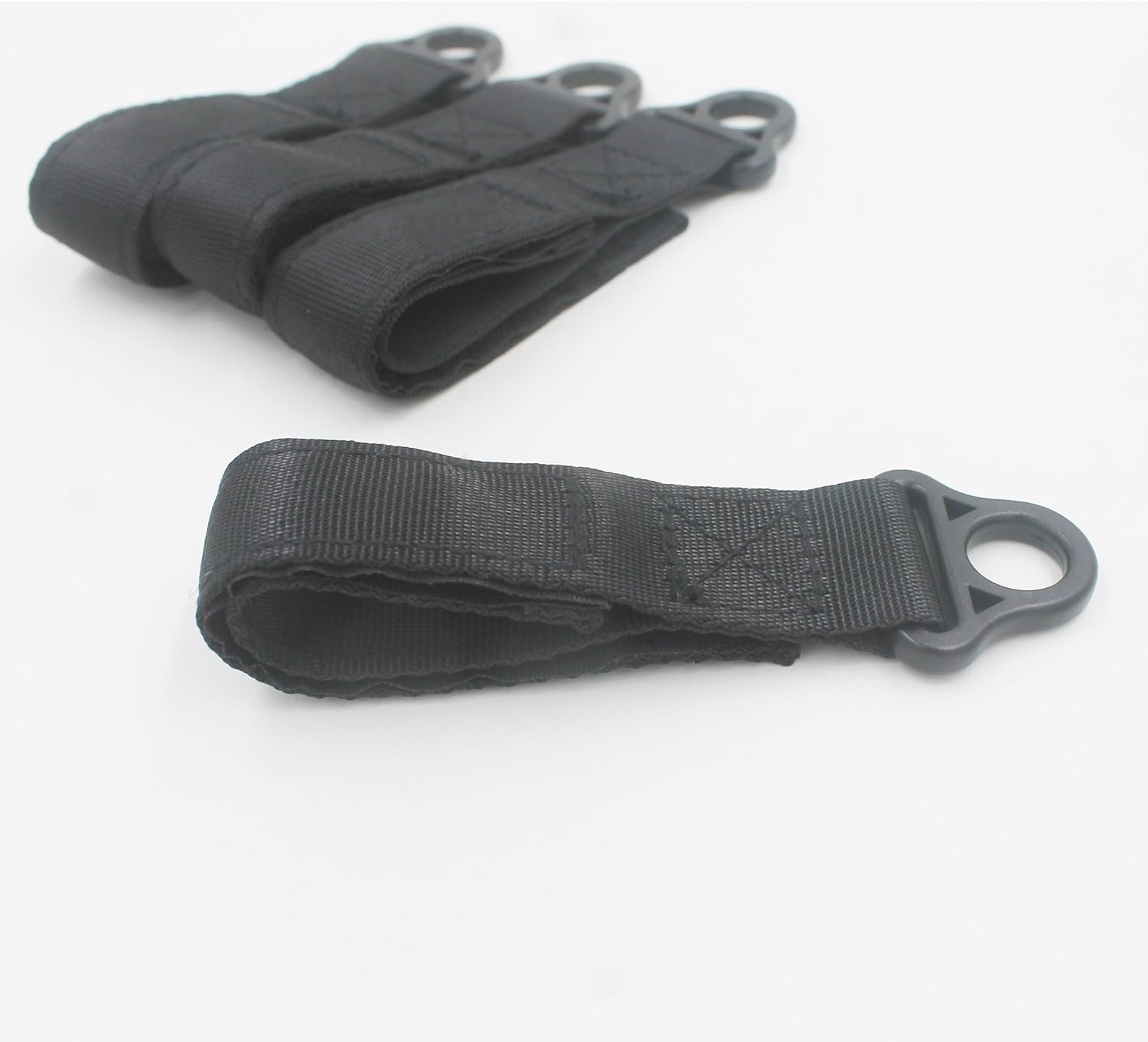 4-Pack Heavy Duty Tool Belt Suspender Loop Connectors – Black Nylon, 2.5 Inch