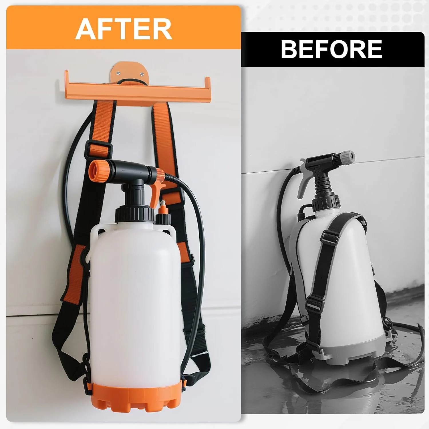 FLEXI RODS Backpack Leaf Blower Hanger, Backpack Sprayer Wall Mount, Lawn Care A