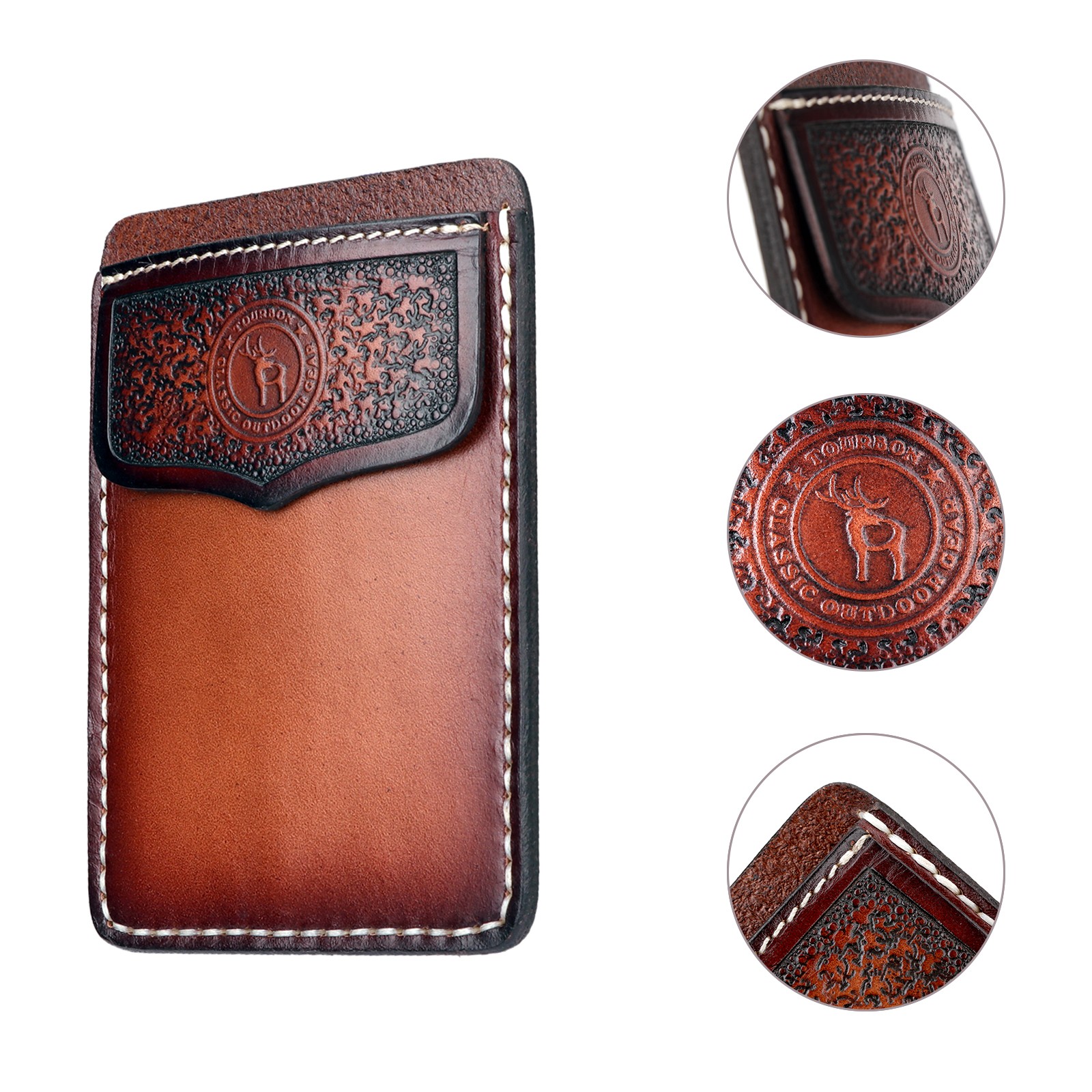 TOURBON Leather Shirt Pocket Pen Organizer Jacket Pouch Gift for Doctors Nurses